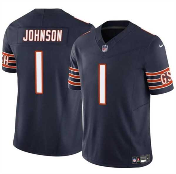 Men & Women & Youth Chicago Bears #1 Jaylon Johnson Navy 2024 F.U.S.E. Vapor Stitched Jersey